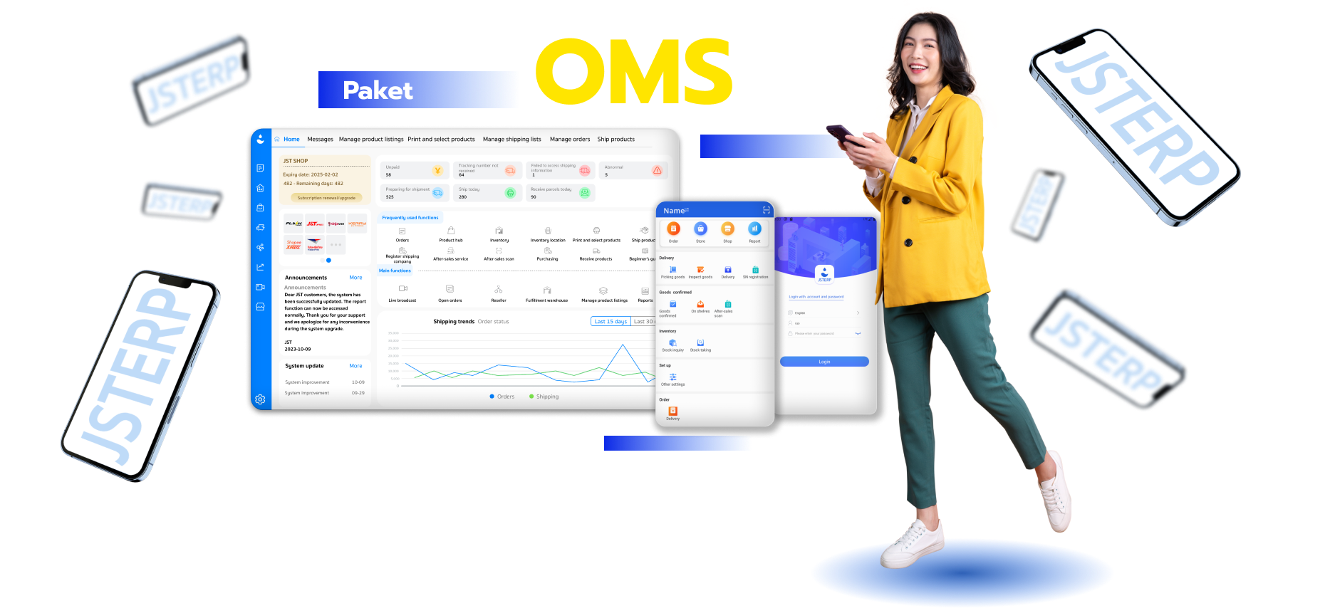 JST ERP OMS Sistem manajemen pesanan dan stok untuktoko berskala menengah hingga besar dimedia sosial dan e-marketplace