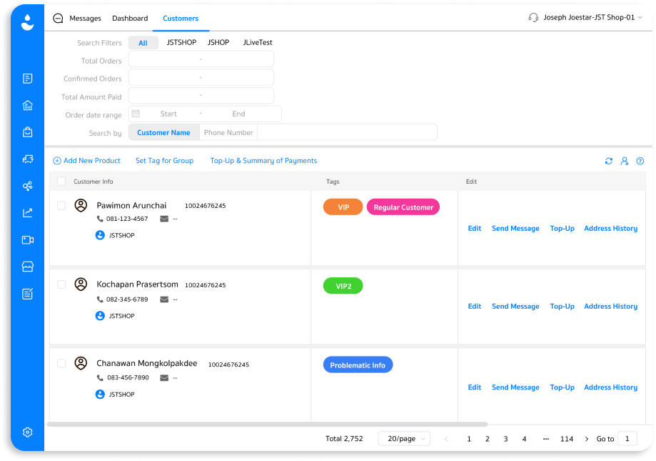 JST ERP OMS Customer Relationship Management(CRM)