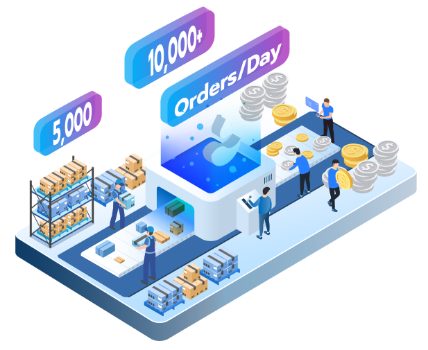 Online Sellers with Large Inventory