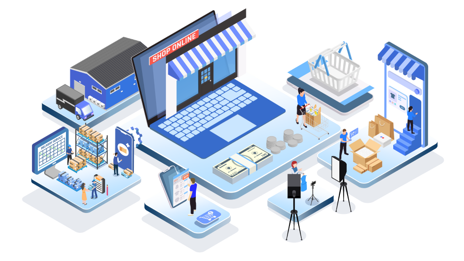 Shop Online Illustration