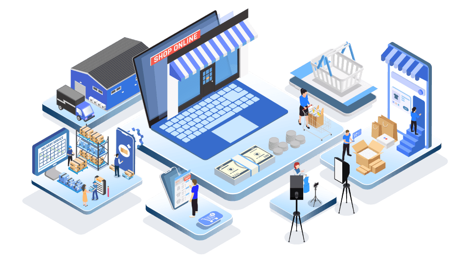 Shop Online Illustration